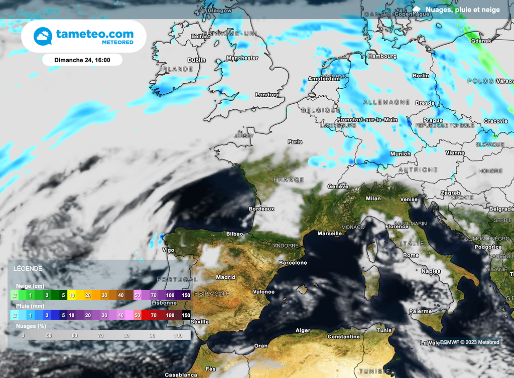 Grisailles et quelques pluies pourront encore s'observer au Nord.