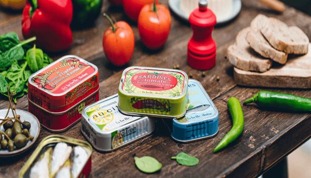 Assortiment de conserves de sardines. Assortiment de conserves de sardines.