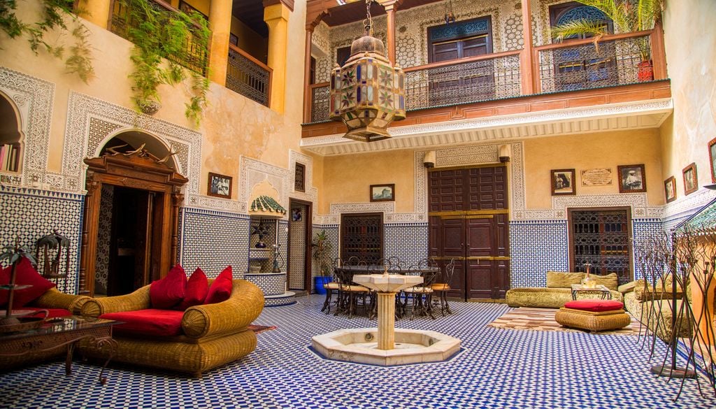 Le patio d'un riad à Marrakech. Le patio d'un riad à Marrakech.