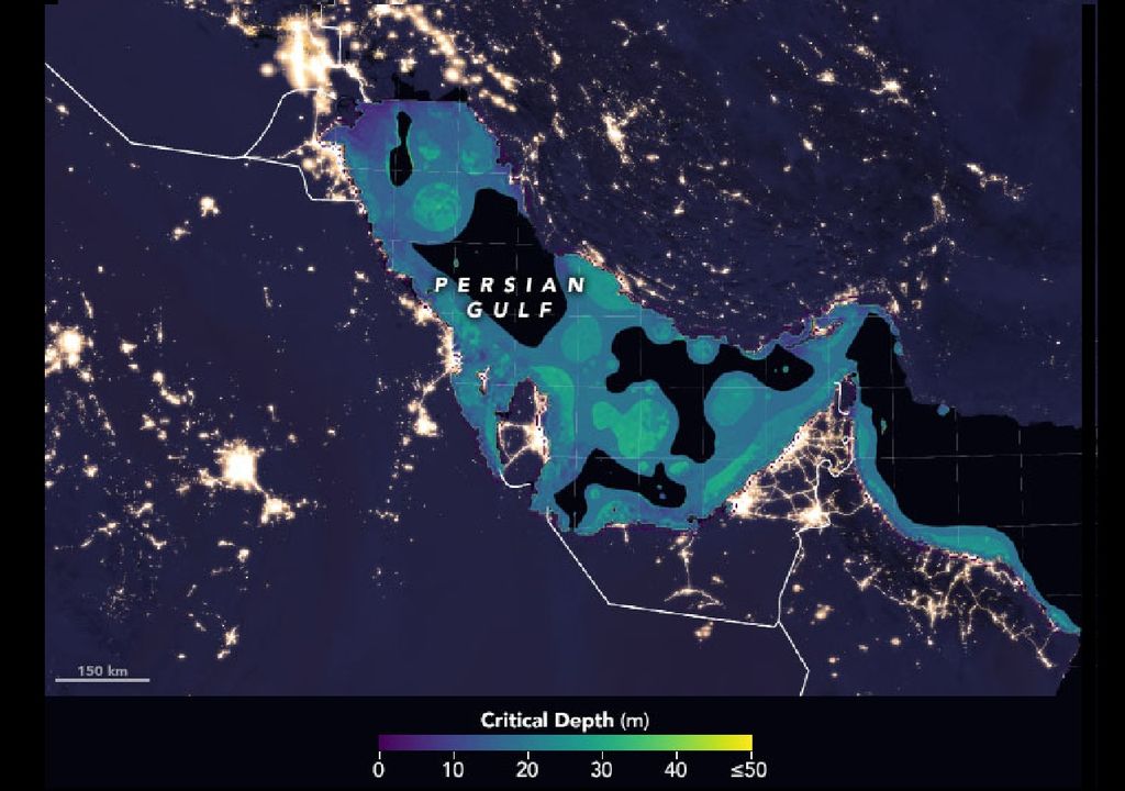 contaminación lumínica Golfo Pérsico contaminación lumínica Golfo Pérsico