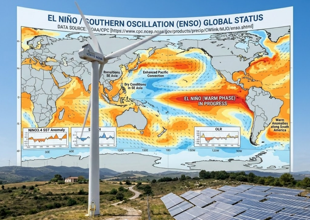 Análisis del impacto del el ENSO en las energías eólica y fotovoltaica.