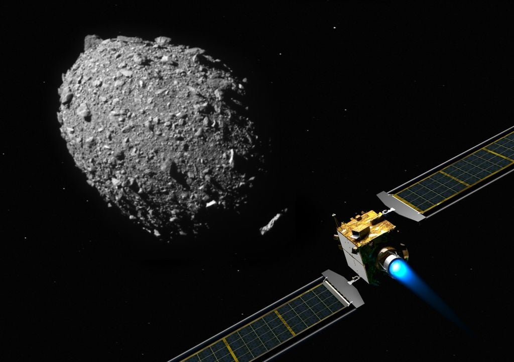 Representación artística de la misión DART.