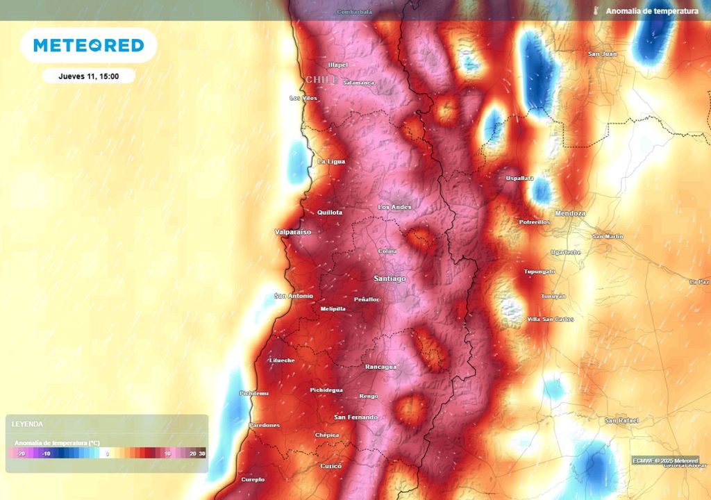 mapa de anomalía de temperatura mapa de anomalía de temperatura