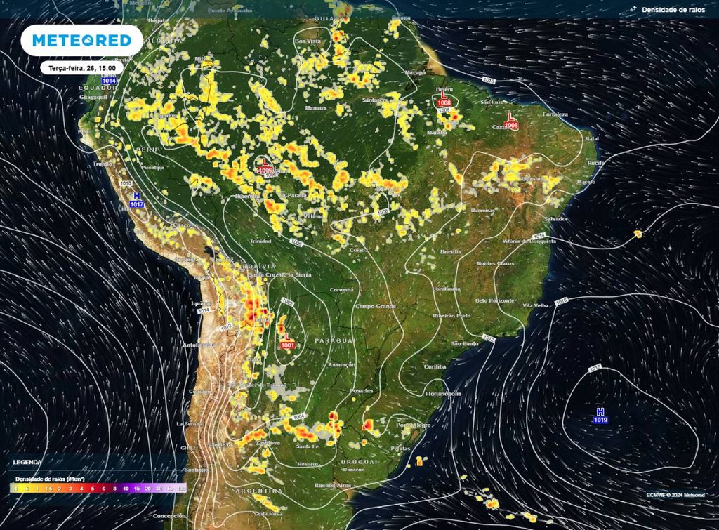 alerta de tempestades Brasil