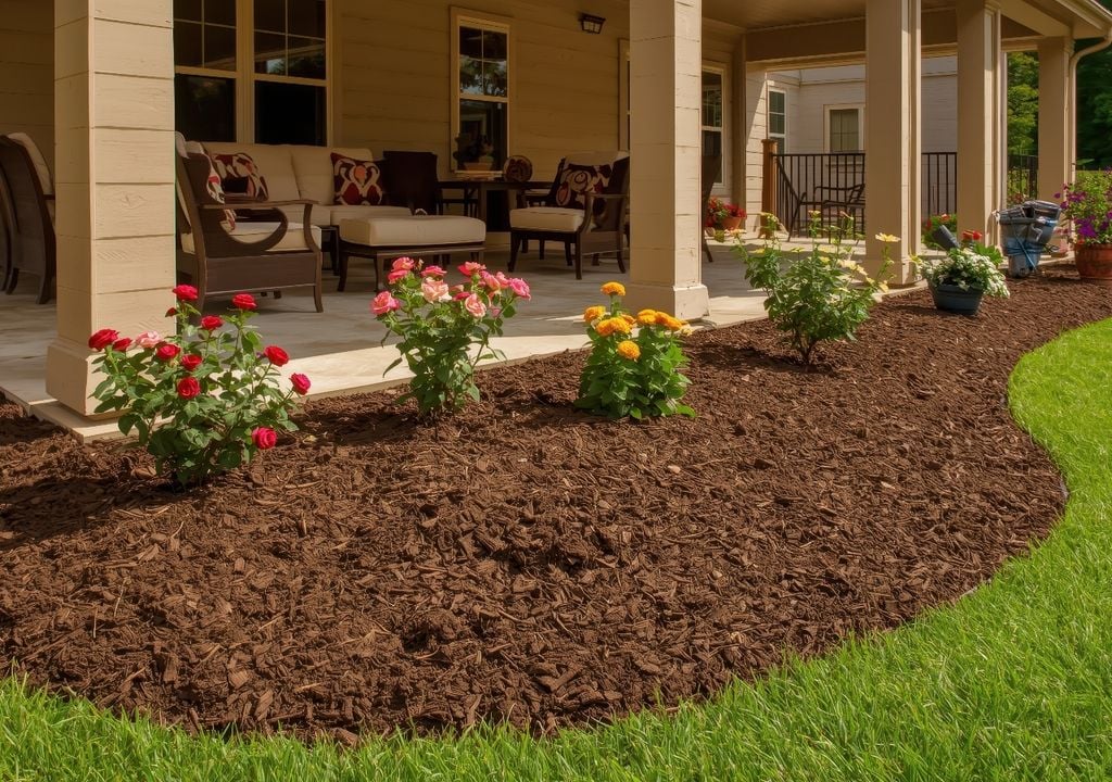 Cubrir el suelo con mulch ayuda a reducir la aparición de yuyos y mantiene la humedad en el cantero.