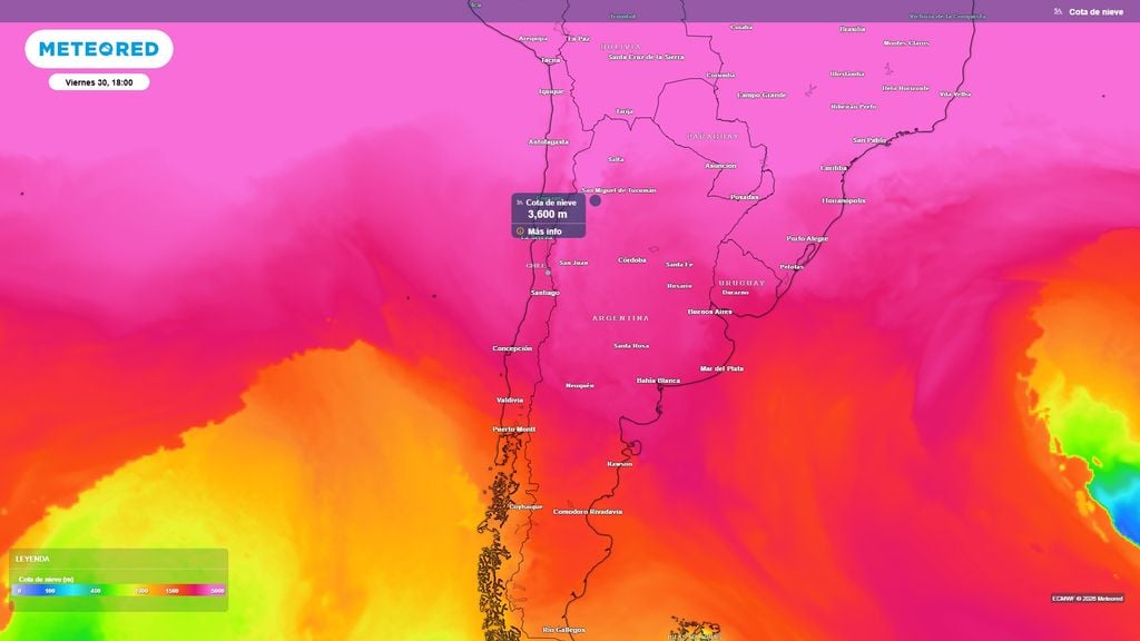 cota de nieve Esta semana, esperamos precipitaciones en la cordillera de la zona central y de Coquimbo con isoterma cero alta, lo que puede provocar el derretimiento acelerado de la nieve presente en la cordillera y el consecuente aumento de caudales de ríos del tramo.