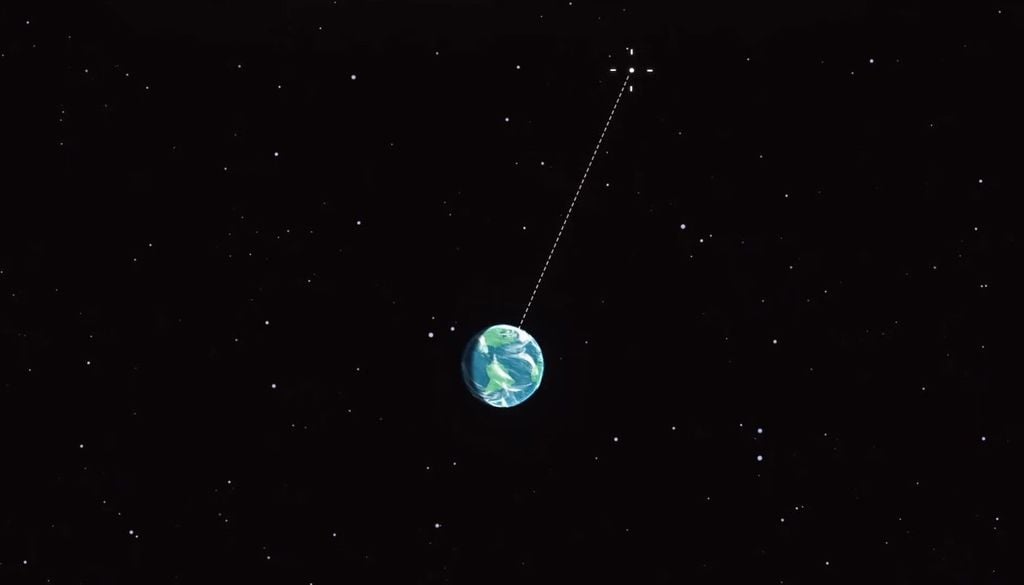 El eje de rotación terrestre está inclinado con respecto a la eclíptica 23.5 grados, lo que hace que apunte hacia Polaris. Crédito: NASA.