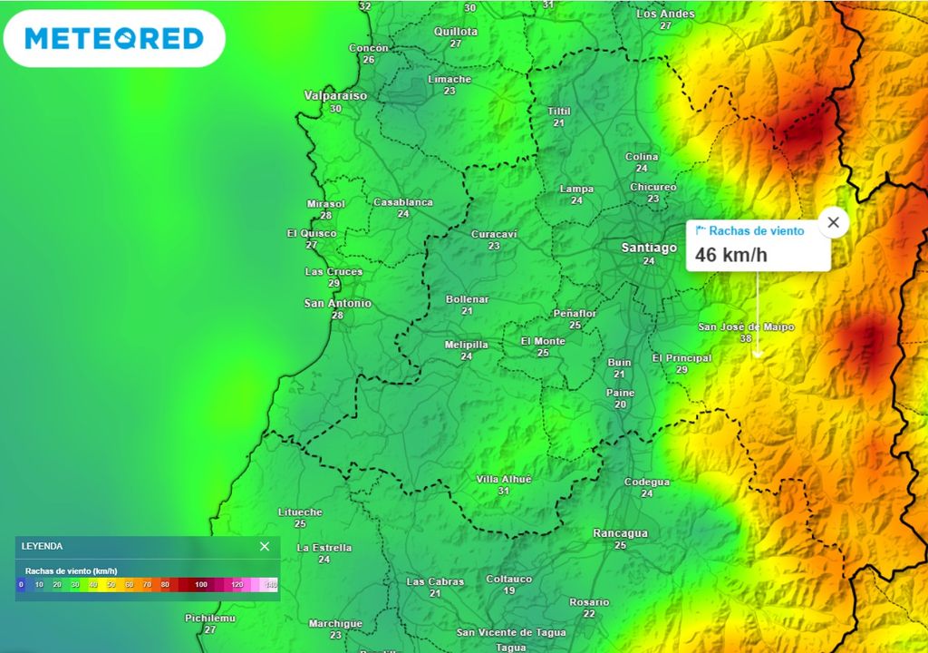 Rachas de viento ECMWF