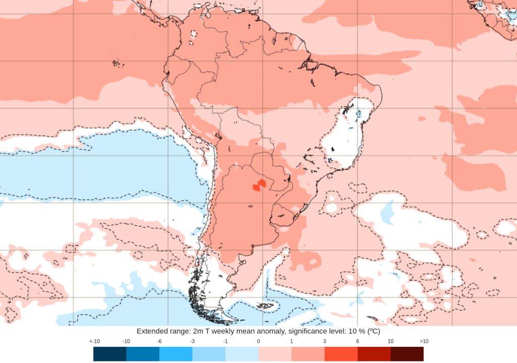 Previsão de anomalia de temperaturas no período do Carnaval