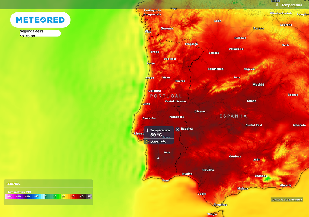 Temperaturas ascendem aos 40 ºC em algumas regiões. Temperaturas ascendem aos 40 ºC em algumas regiões.