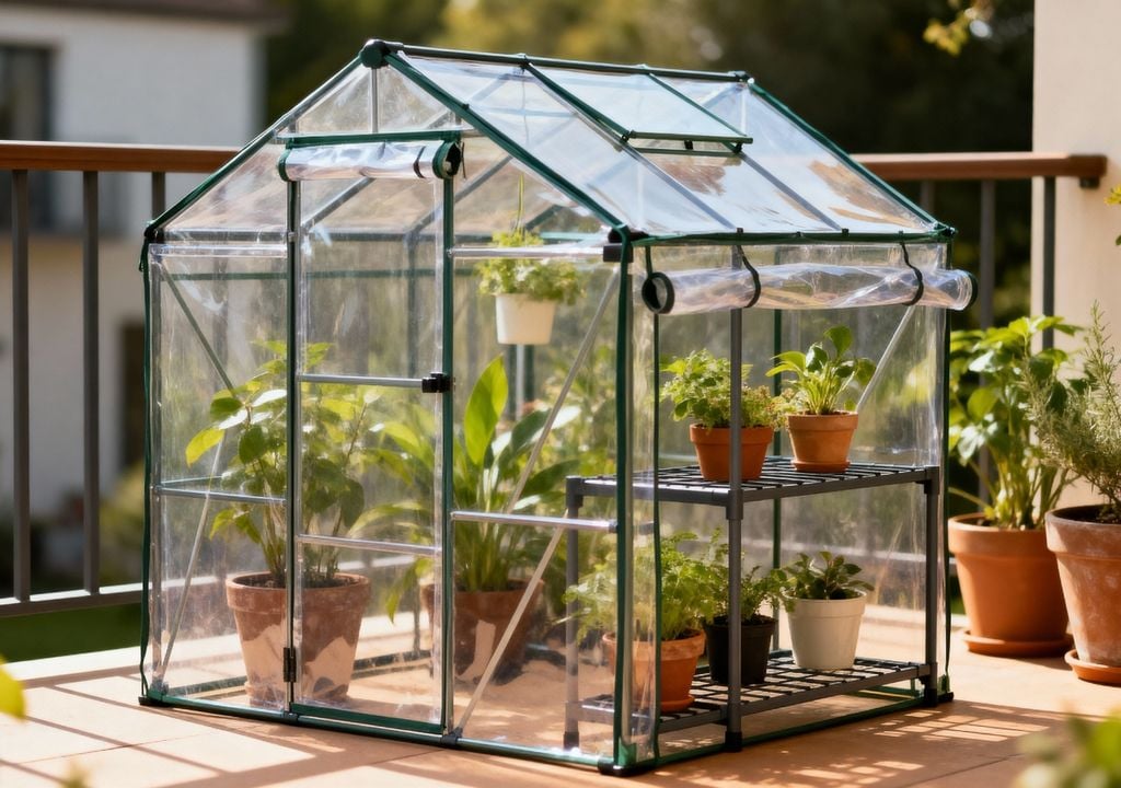Un balcón pequeño puede transformarse en un espacio verde activo durante todo el año.