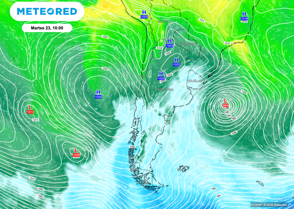 Temperatura Las intrusiones de aire polar ocurren con frecuencia en el lado este de los Andes, alcanzando hasta el sur de Brasil y generando fuertes descensos de la temperatura.