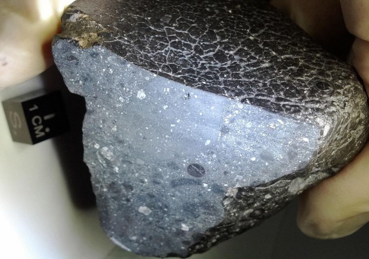 Meteorito Black Beauty (Belleza Negra o NWA 7034), recuperado de las arenas del desierto de Marruecos en 2011