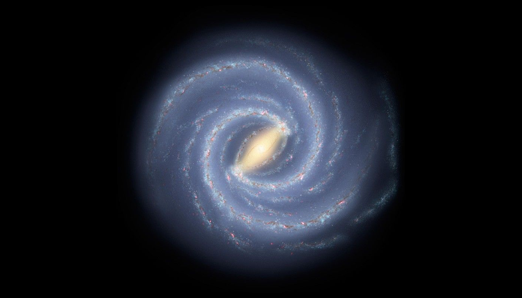 Um novo estudo busca entender como as diferentes estruturas da Via Láctea se formaram e evoluíram ao longo de bilhões de anos. Crédito: NASA Um novo estudo busca entender como as diferentes estruturas da Via Láctea se formaram e evoluíram ao longo de bilhões de anos. Crédito: NASA