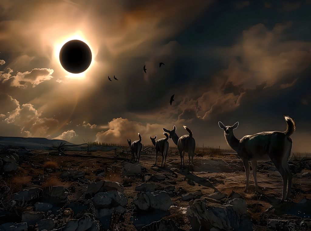 Animales y eclipse solar El eclipse solar total provoca respuestas fisiológicas inmediatas en los animales
