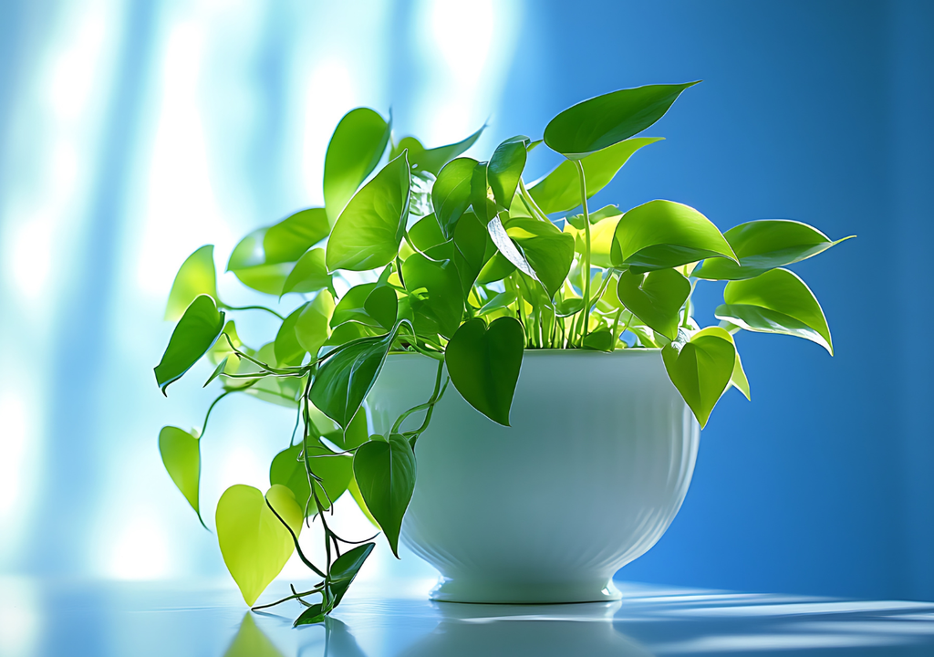 Para reproducir un potus en agua, es clave elegir un tallo en buenas condiciones de la "planta madre".