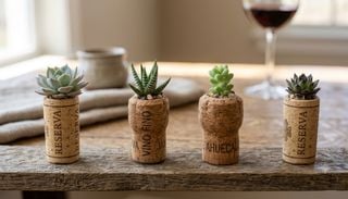 C&oacute;mo reutilizar los corchos para crear mini macetas para tus suculentas