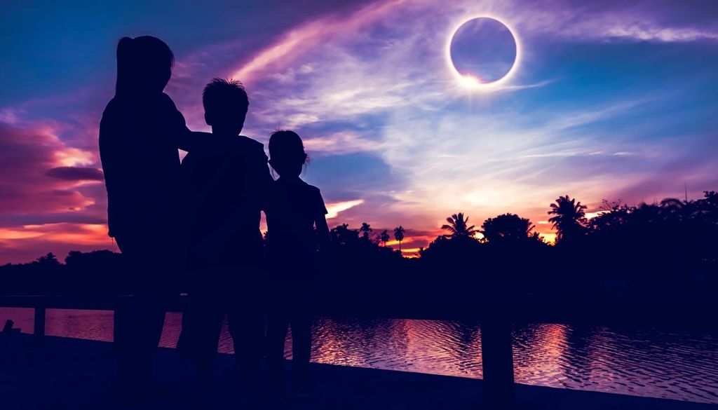 Personas viendo el eclipse solar Antes del eclipse, es recomendable observar las lentes a contraluz y comprobar que no presentan imperfecciones