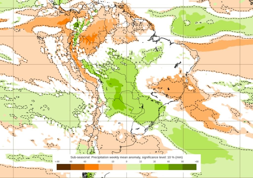 Previsão de anomalias de chuva entre os dias 22 e 29 de Dezembro. Previsão de anomalias de chuva entre os dias 22 e 29 de Dezembro.
