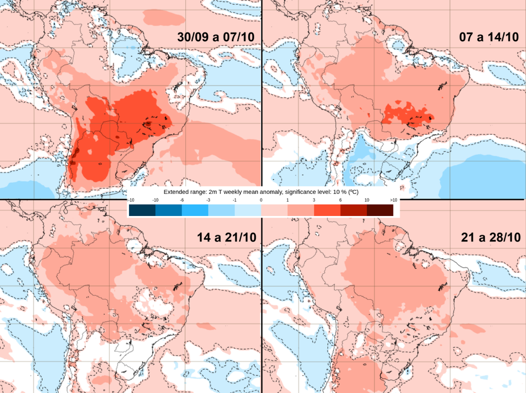 previsão, ecmwf, outubro, temperatura previsão, ecmwf, outubro, temperatura