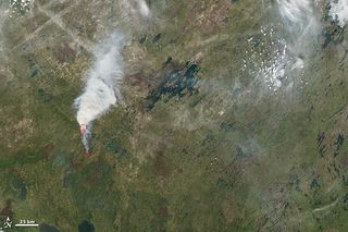 Comparando el humo visto por Aqua y Terra