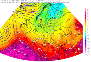 Comparativa de temperaturas: 12 de agosto de 2003 vs 10 de agosto de 2012