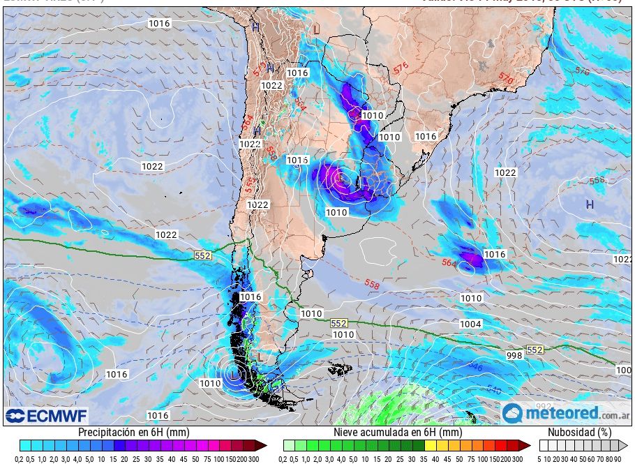 Ciclógenesis Lluvias vientos Prónostico alerta tormentas