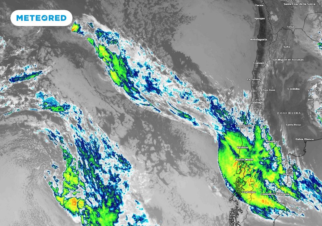 Imagen satelital; sistema frontal