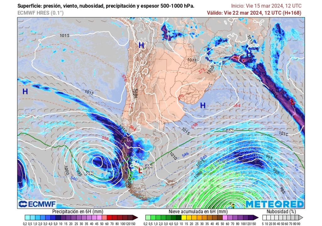 sistema frontal sobre Chile sistema frontal sobre Chile