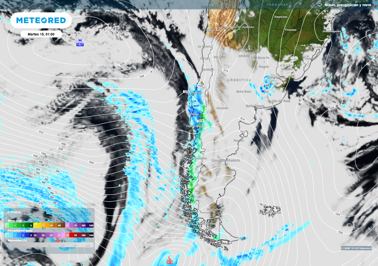 El regreso de los sistemas frontales a la zona central de Chile será breve.