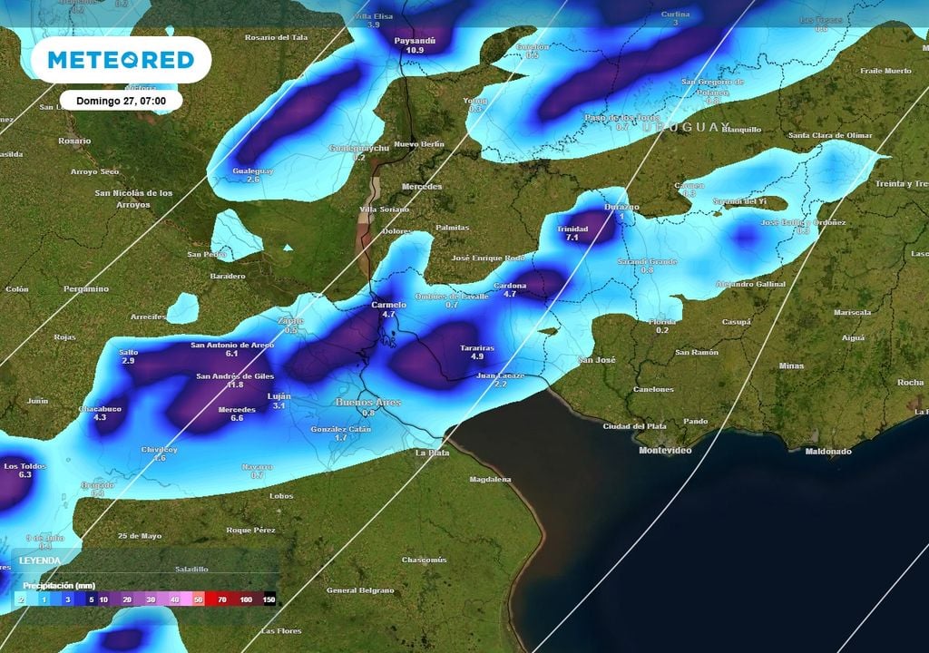 Lluvias domingo El domingo arrancará con la chance de lluvias y algunas tormentas. Precaución: actualizar el pronóstico antes de zarpar