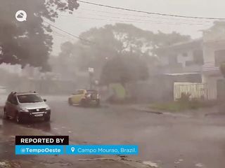 Impresionante explosión húmeda, con violentas rachas de viento generó caos y daños considerables en Brasil