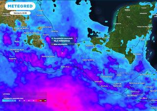 CONAGUA y Meteored prevén lluvias puntuales intensas de hasta 150 mm en los estados de Oaxaca y Chiapas
