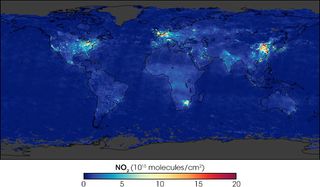 Concentraciones globales de NO2 en el 2003