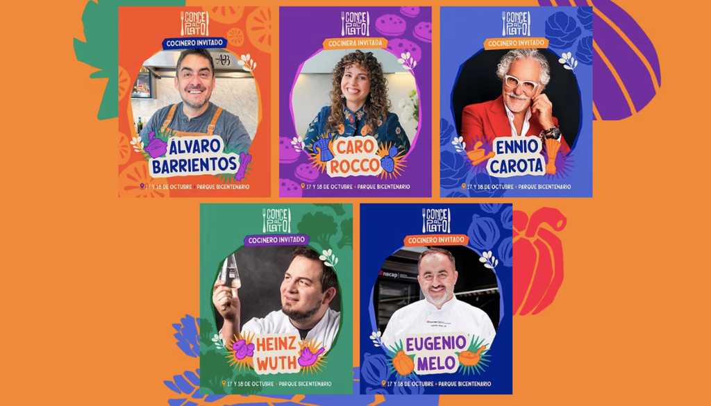 Chefs invitados a Conce al Plato. Se ha confirmado la participación de cinco reconocidos chefs en el festival gastronómico. Crédito: concealplato.cl