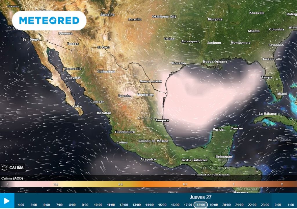 Modelo ECMWF - Calima (AOD)