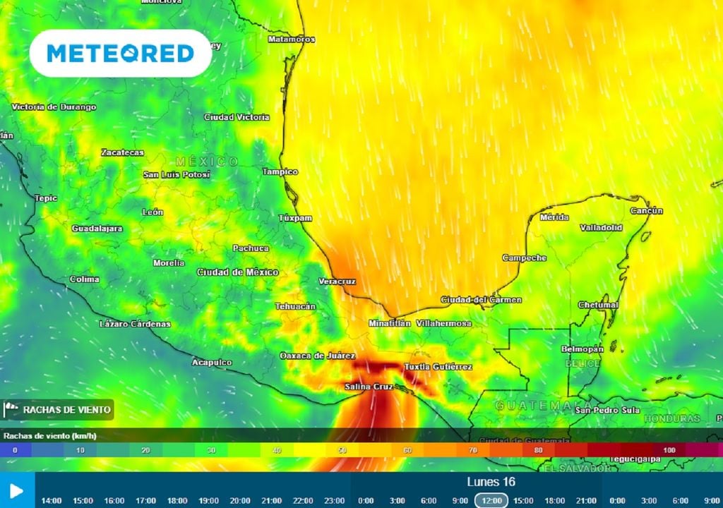 Modelo ECMWF - Ráfagas de viento en km/h Modelo ECMWF - Ráfagas de viento en km/h