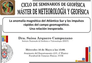 Conferencia: La anomalía magnética del Atlántico Sur…