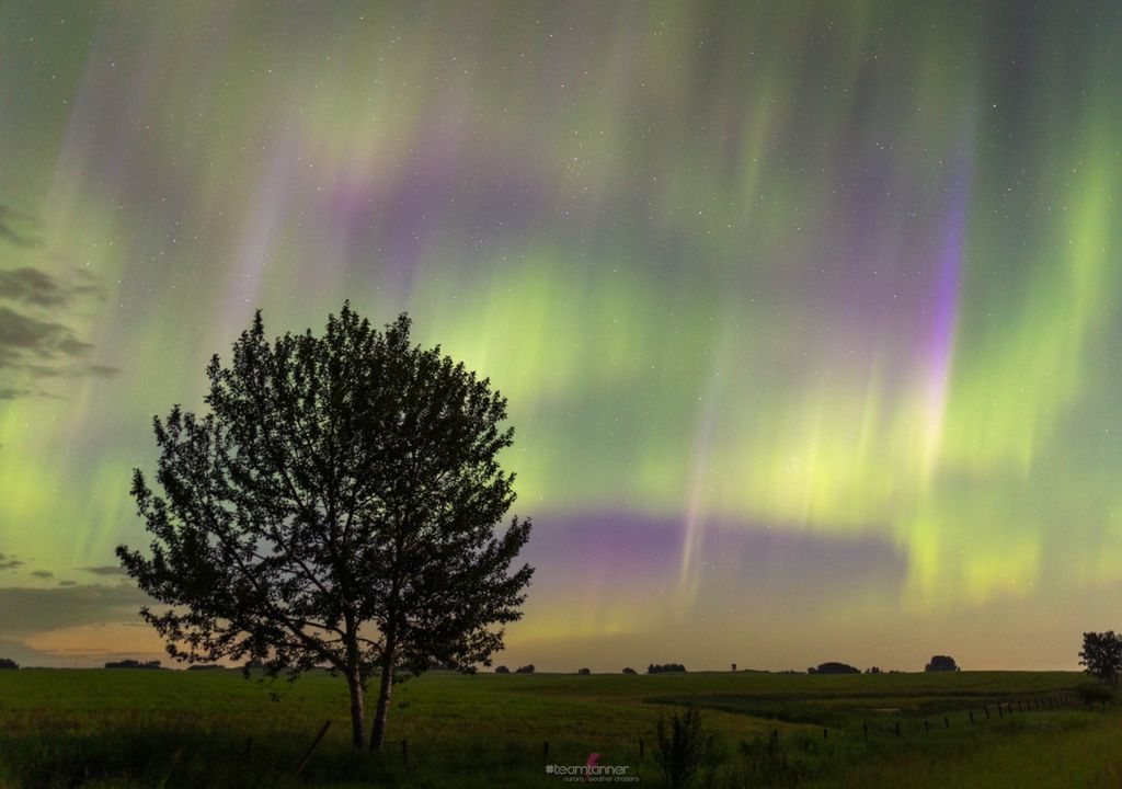 Confira auroras incríveis causadas pela tempestade solar desta Terça-Feira
