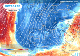 Confirmada otra ondulación del chorro polar entre los días 24 y 28: más viento, lluvia, frío y nieve en España