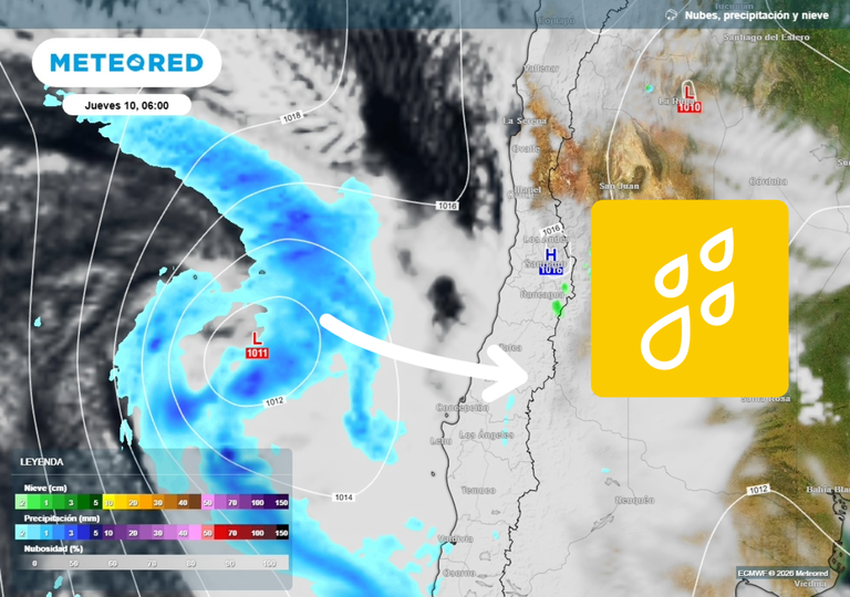 Confirmado: la zona central volver&aacute; a presentar lluvias esta semana y podr&iacute;an caer hasta 30 mm en algunos sectores