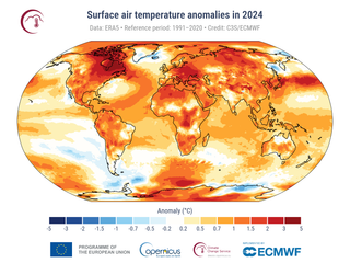 Confirmado por el Observatorio Copernicus: 2024 fue el primer año en superar el umbral de calentamiento de 1,5 ºC