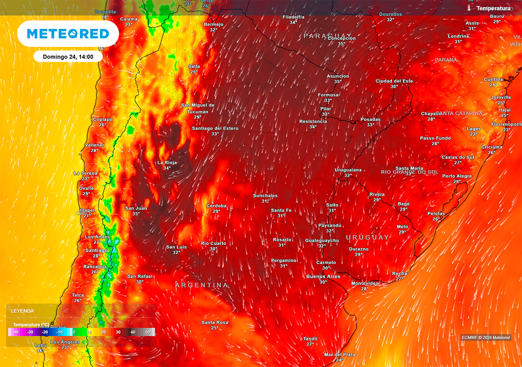 Calor, Máximas, Temperatura, Argentina