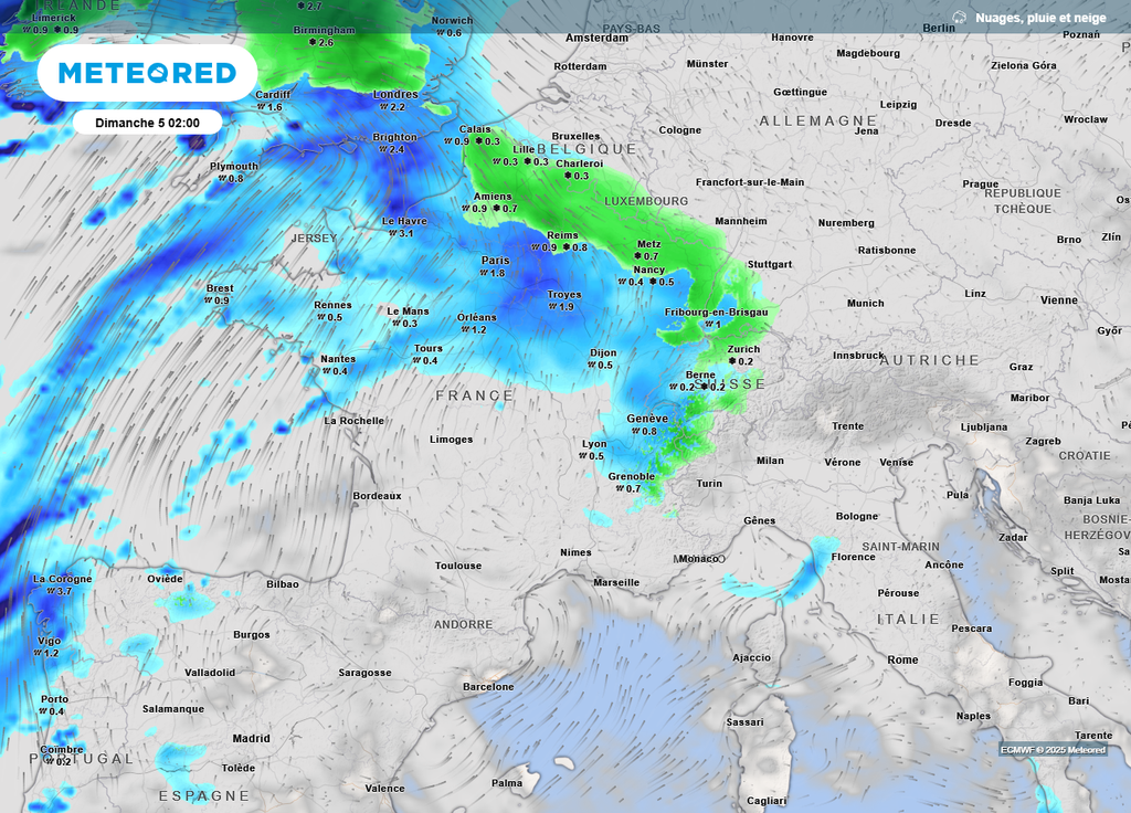 Pluie et neige dimanche nuit Pluie et neige dimanche nuit