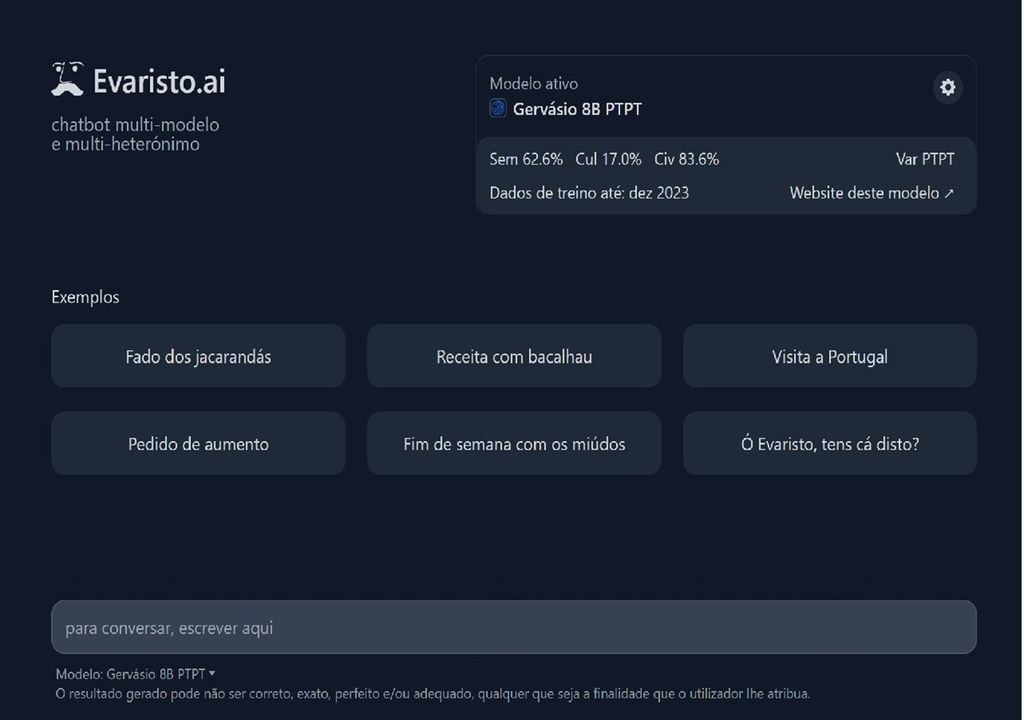 Homepage de Evaristo.ai Homepage de Evaristo.ai