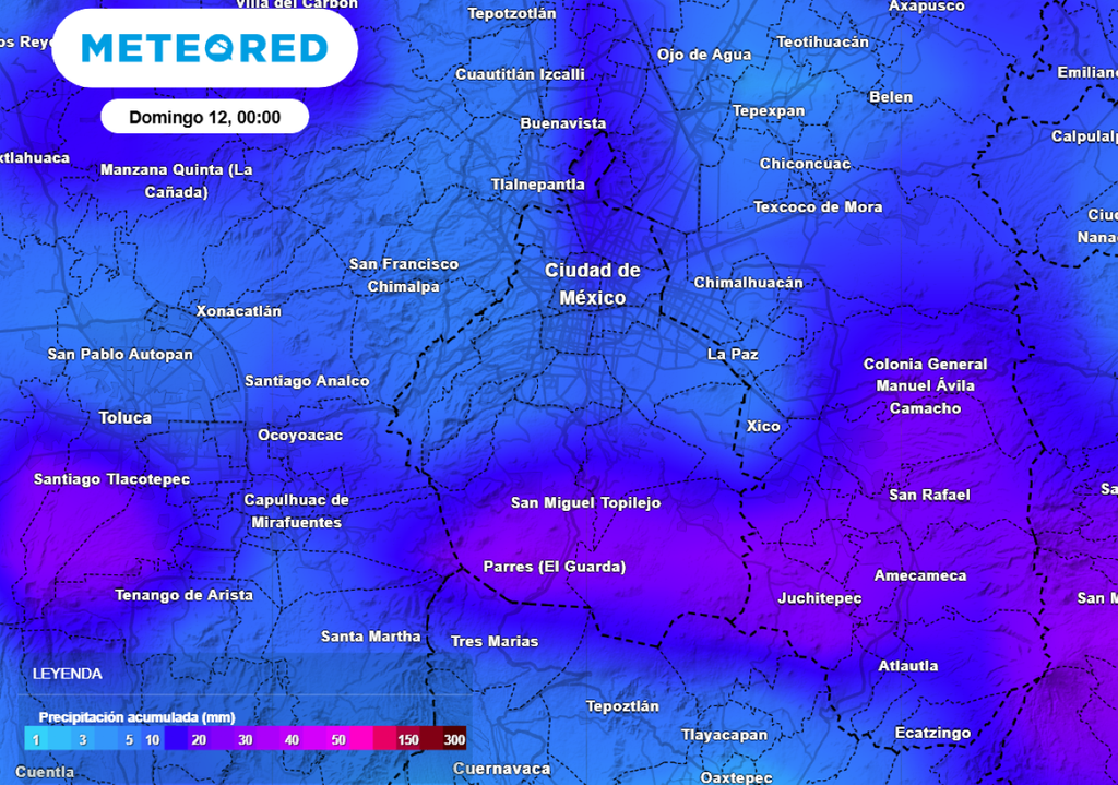 El acumulado de lluvias de este sábado 11 de abril, puede alcanzar los 30 mm.