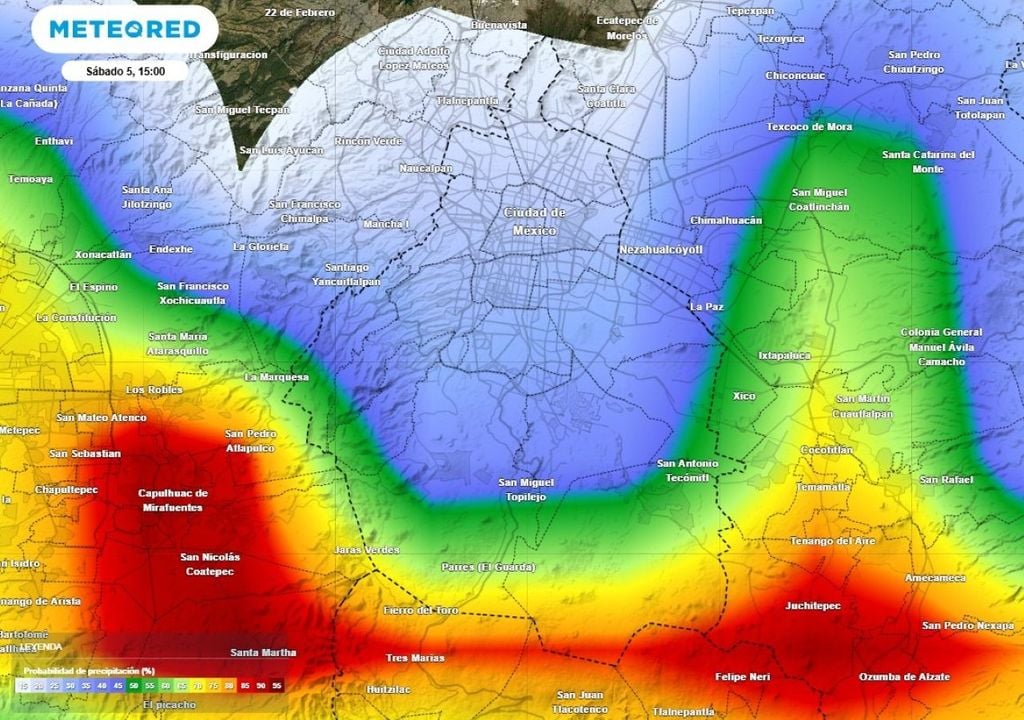 La probabilidad de lluvias será muy alta este sábado 5 de septiembre en zonas serranas de alcaldías del sur esta tarde y noche. La probabilidad de lluvias será muy alta este sábado 5 de septiembre en zonas serranas de alcaldías del sur esta tarde y noche.