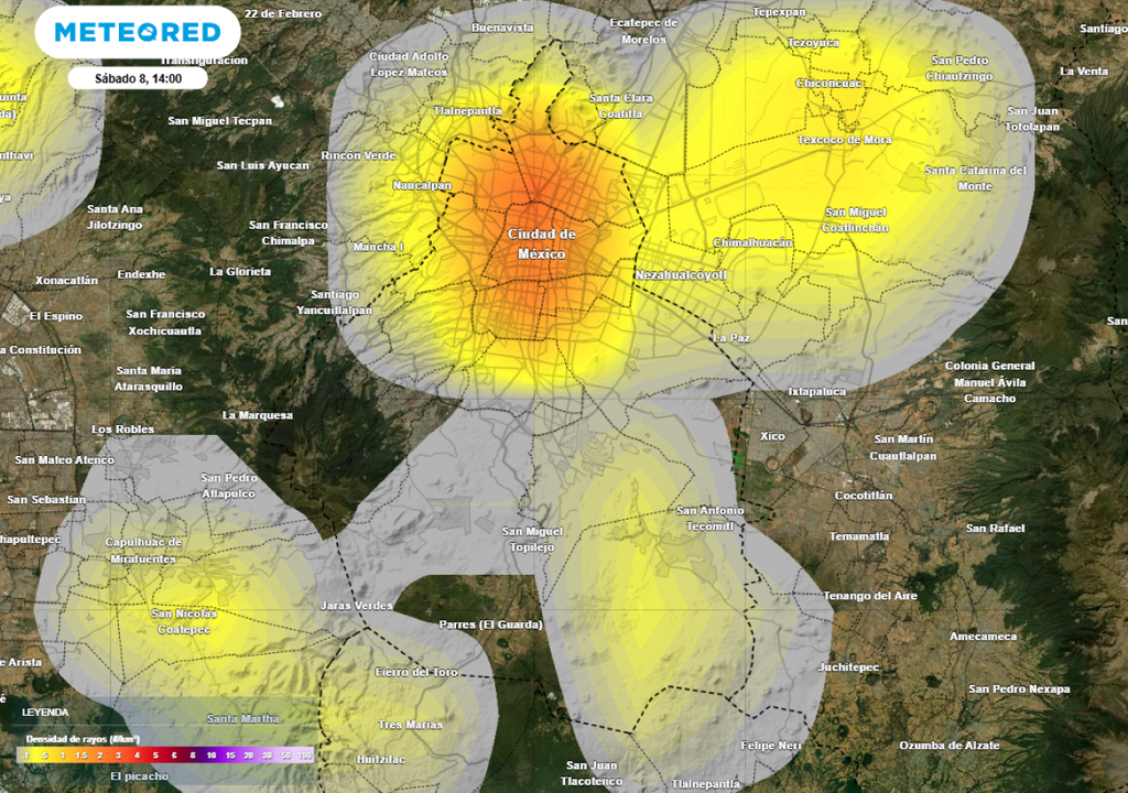 Se prevén tormentas eléctricas por la tarde en el norte, centro y oriente de la capital. ¡Procura estar lejos de árboles, postes y estructuras frágiles! Se prevén tormentas eléctricas por la tarde en el norte, centro y oriente de la capital. ¡Procura estar lejos de árboles, postes y estructuras frágiles!