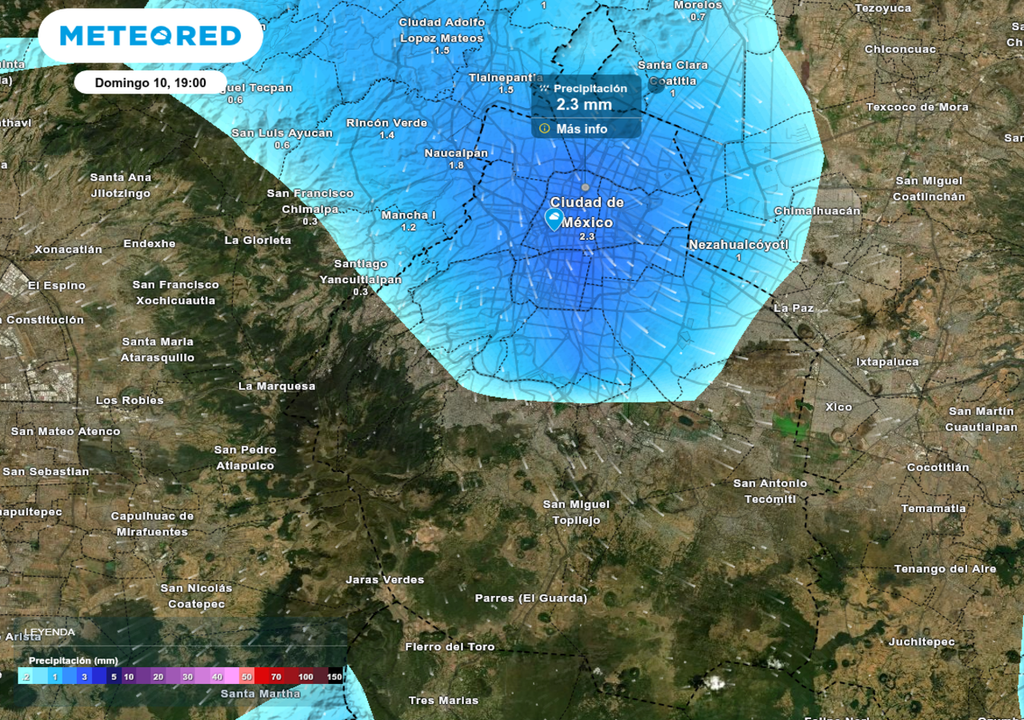 Las lluvias serán fuertes localmente, iniciarán en el sur y se esperan más intensas en el resto de la capital conforme avance la tarde-noche.