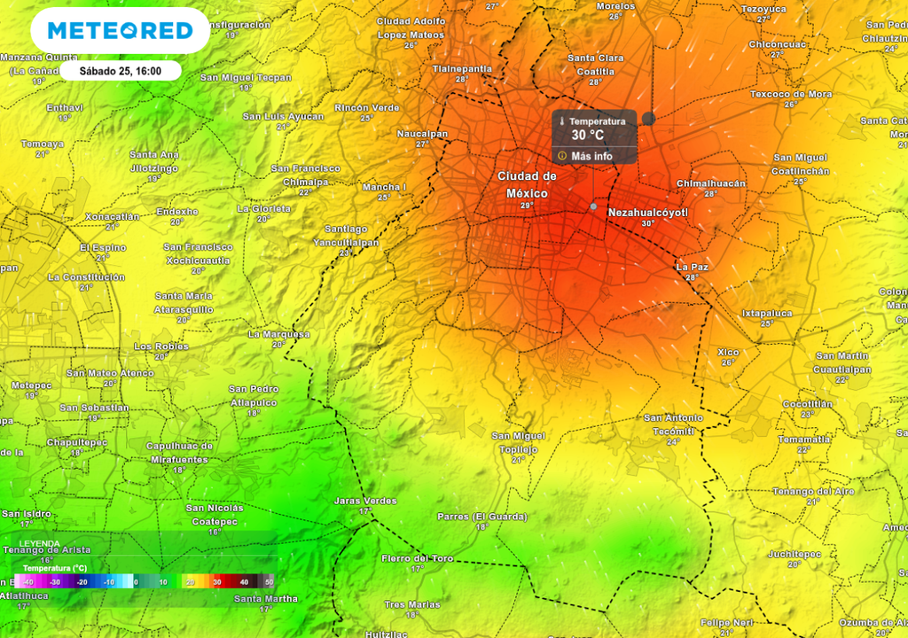 el tiempo; pronostico; CDMX; temperatura; clima Esta tarde de sábado llegará con calor en las zonas urbanas donde el termómetro podría llegar a los 30 °C.